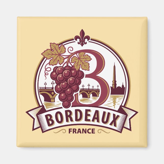 Bordeaux France Magnet (Vorne)