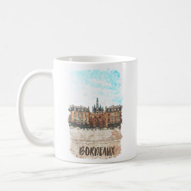 Bordeaux France Place de la Bourse Travel Kaffeetasse (Links)
