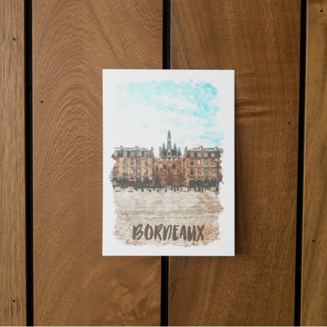 Bordeaux France Place de la Bourse Travel Postkarte (bordeaux architecture place de la bourse postcard)