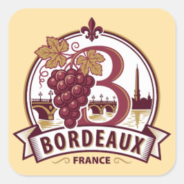 Bordeaux France Quadratischer Aufkleber