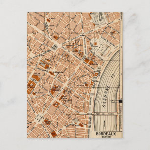 Bordeaux Frankreich Vintage-Karte Postkarte