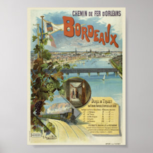 Bordeaux Frankreich Vintage Poster 1896