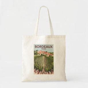 Bordeaux Frankreich Weinberg Reise Kunst Vintage Tragetasche