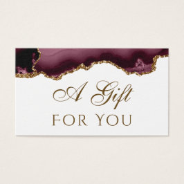 Bordeaux Gold Glitzer Agate Gift Card