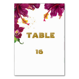 Bordeaux-Hibisken-Blume-Tischnummer Tischnummer