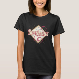 Bordeaux Nouvelle Aquitaine Frankreich Retro Wein T-Shirt