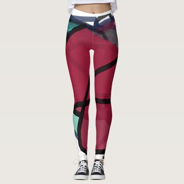 Bordeaux-Paar Leggings (Vorderseite)