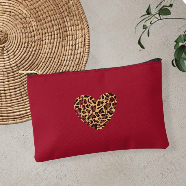 Bordeaux red accessory bag, leopard print bag,  zubehörtasche (Von Creator hochgeladen)