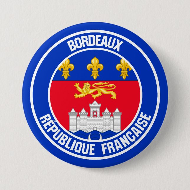 Bordeaux-RundEmblem Button (Vorderseite)