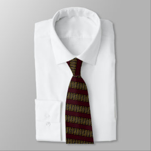 Bordeaux und Gold Streifen Neck Tie - benutzerdefi Krawatte