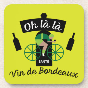 Bordeaux Weinkultur und Erde Getränkeuntersetzer
