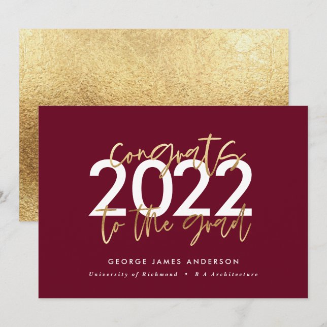 bordeauxroter, moderner Abschluss (Vorne/Hinten)