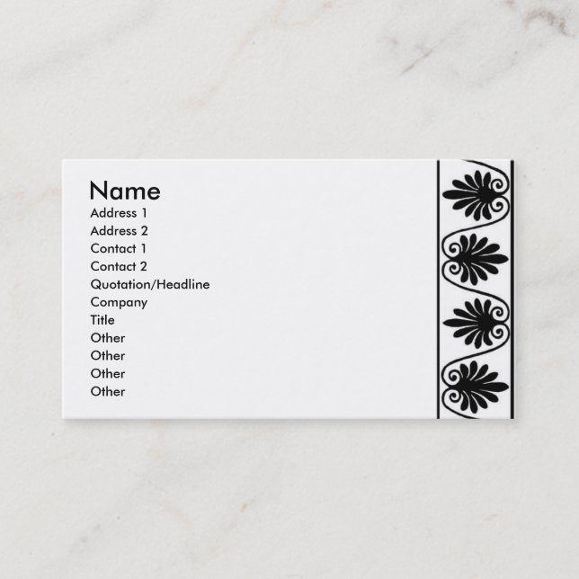 Border Business Card Visitenkarte (Vorderseite)