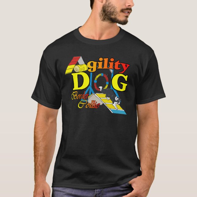 Border Collie Agility Geschenke T-Shirt (Vorderseite)