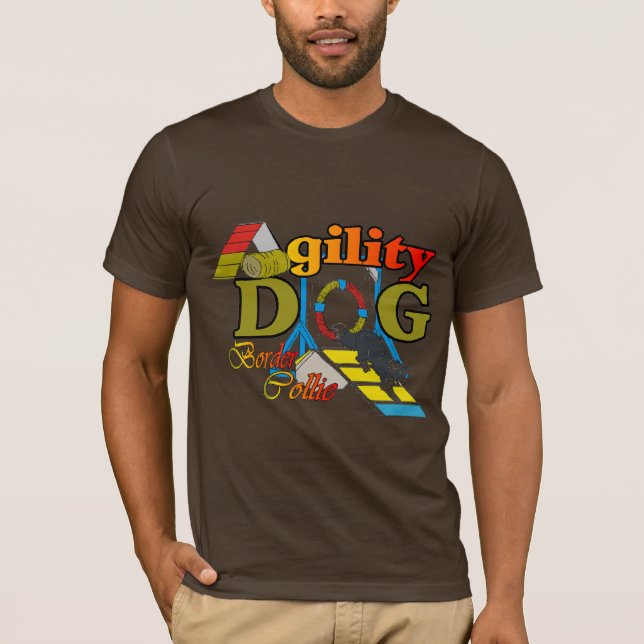 Border Collie Agility Geschenke T-Shirt (Vorderseite)
