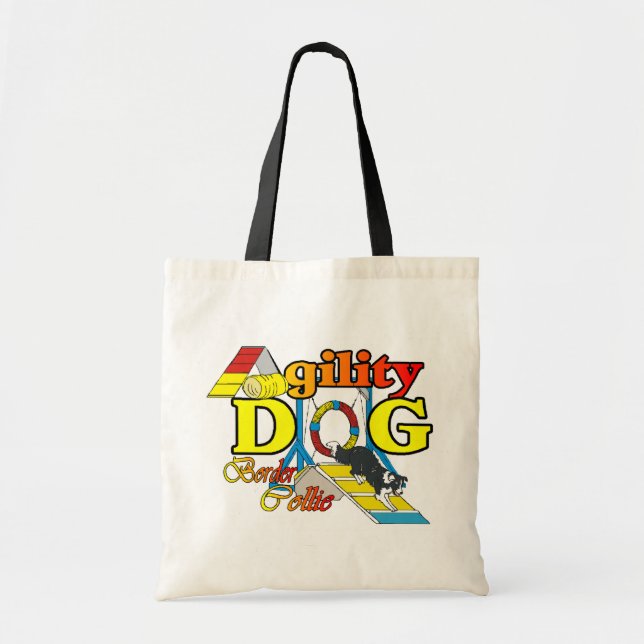 Border Collie Agility Geschenke Tragetasche (Vorne)