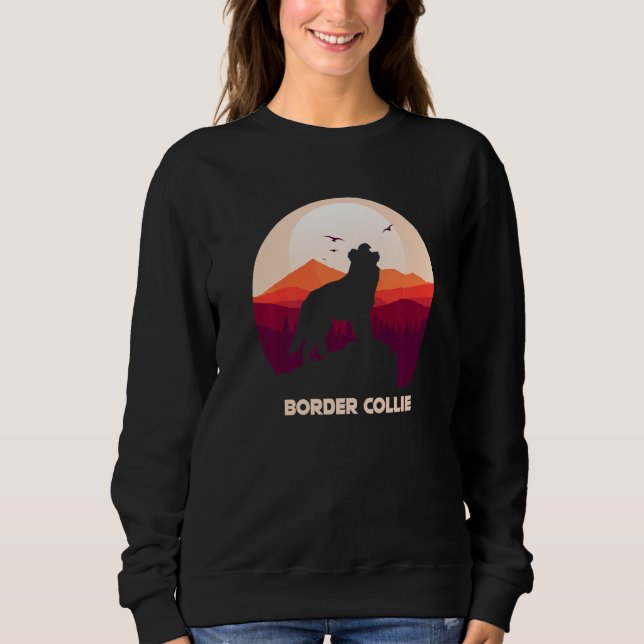 Border Collie and Mountain Premium Sweatshirt (Vorderseite)