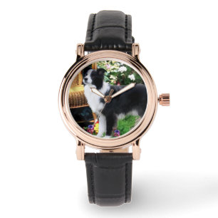 Border Collie Art Geschenke Armbanduhr