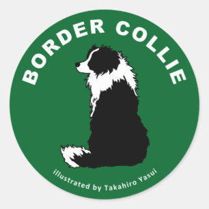 Border-Collie-Aufkleber Runder Aufkleber