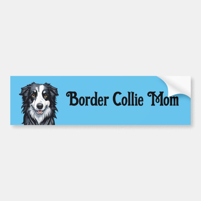 Border Collie Autoaufkleber (Vorne)