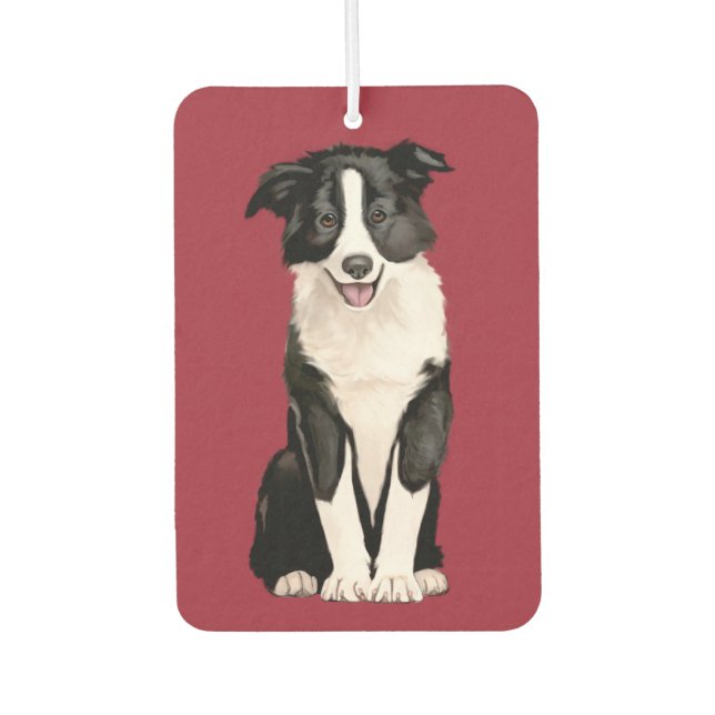 Border Collie Autolufterfrischer (Vorderseite)