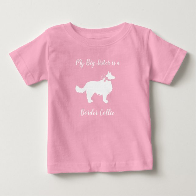 Border Collie Baby Dusche Baby T-shirt (Vorderseite)