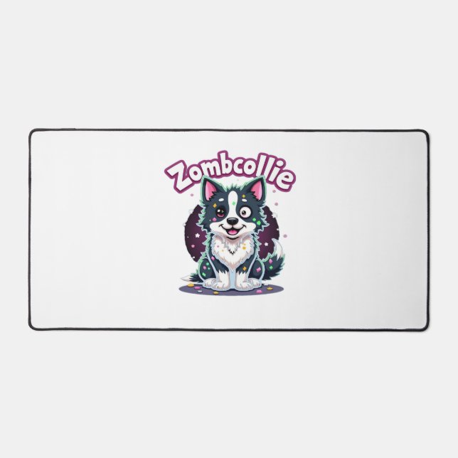 Border Collie BC Zombie Dog Halloween Essential T- Schreibtischunterlage (Vorderseite)
