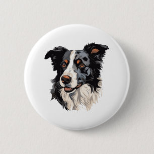 Border Collie Berühmtes Design - Smartest Button