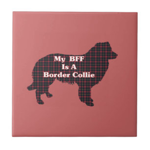 Border Collie BESTE FREUNDIN Fliese