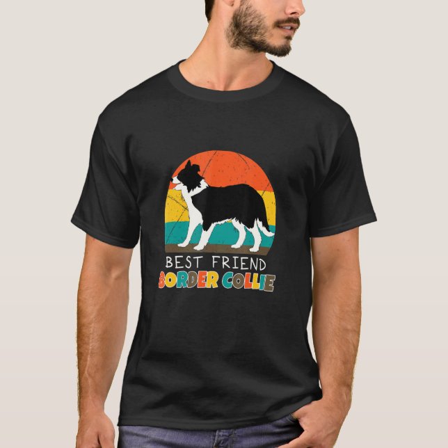Border Collie Bester Freund Hundebesitzer T-Shirt (Vorderseite)
