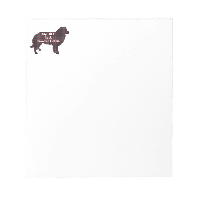Border Collie BFF Notizblock (Vorderseite)