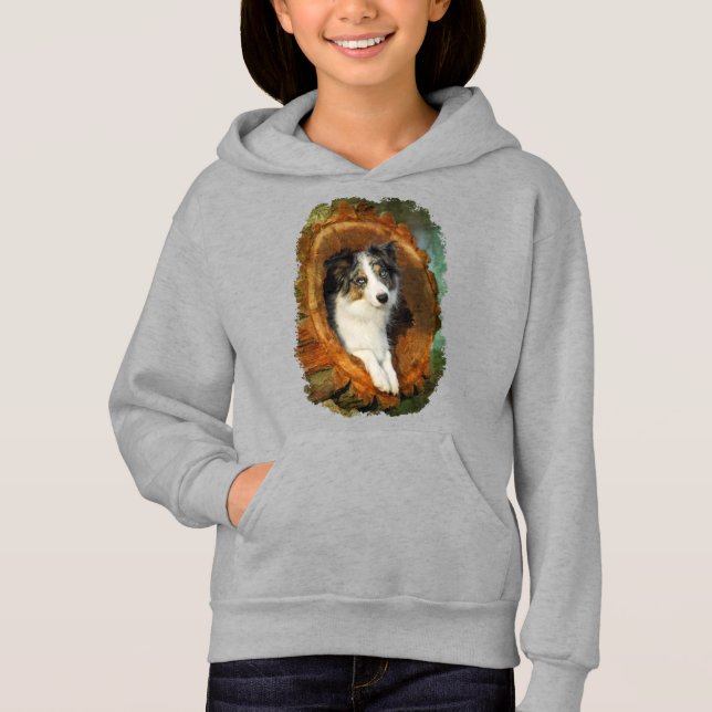 Border Collie Blue Merle Dog Animal Funny - Hoodie (Vorderseite)