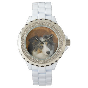 Border Collie Blue Merle Dog Portrait - Frauen Armbanduhr