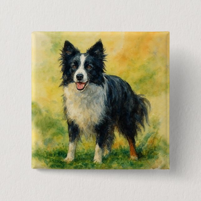 Border Collie Button (Vorderseite)