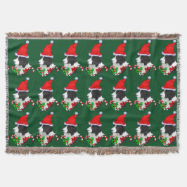 Border Collie Christmas Decke