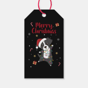 Border Collie Christmas Dog Wintertiere Hunde Geschenkanhänger