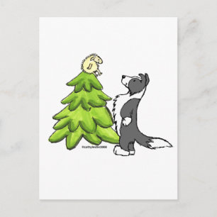 Border Collie Christmas Feiertagspostkarte