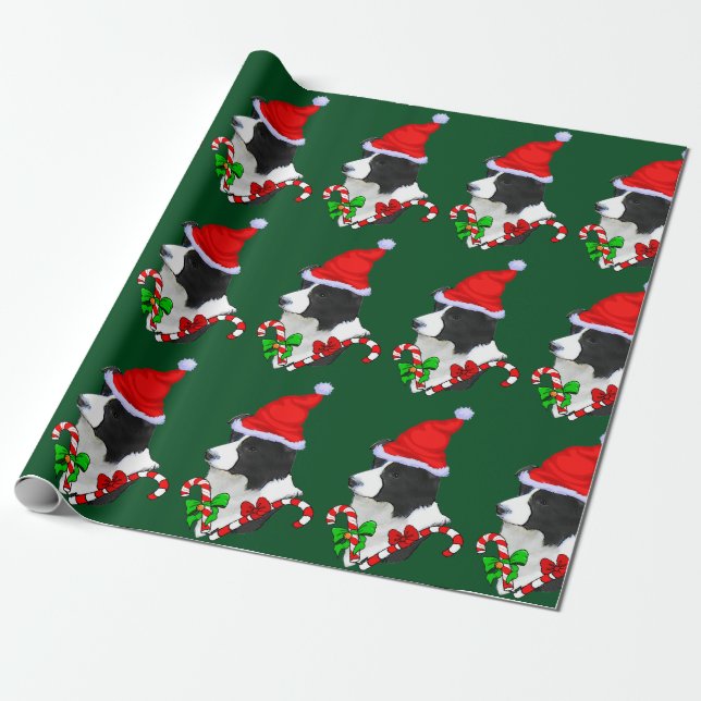 Border Collie Christmas Geschenkpapier (Ungerollt)