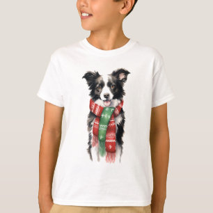 Border Collie Christmas Kids Shirt - Niedlicher Ur