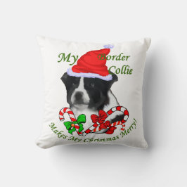 Border Collie Christmas Kissen