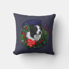 Border Collie Christmas Kissen