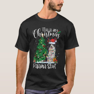 Border Collie Christmas Lights Pajama Dog Xmas T-Shirt