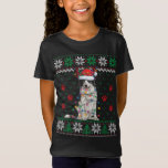 Border Collie Christmas Lights Santa Reindeer Ugly T-Shirt<br><div class="desc">Border Collie Christmas Lights Santa Reindeer Ugly Sweater</div>