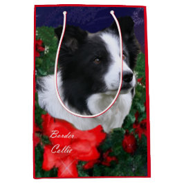 Border Collie Christmas Mittlere Geschenktüte
