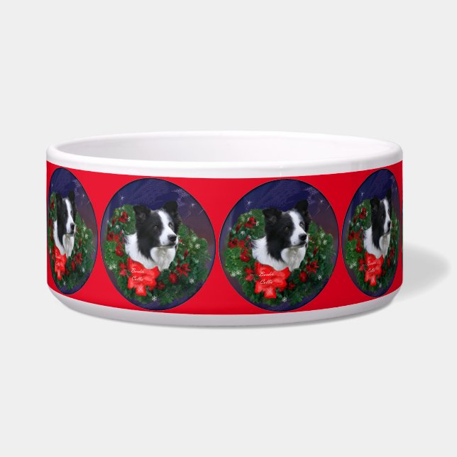 Border Collie Christmas Napf (Vorderseite)
