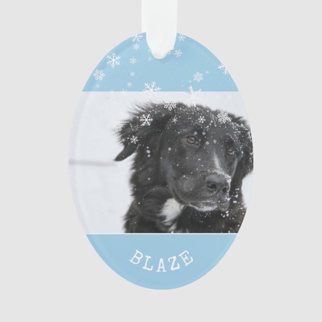 Border Collie Christmas Personalisiert Pet Foto Ornament (Vorderseite)