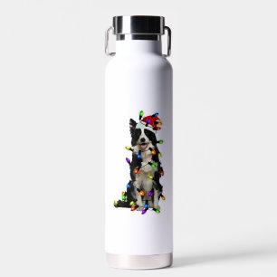 Border Collie Christmas Santa Funny Dog Lover Trinkflasche