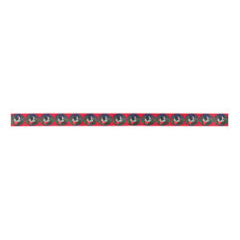 Border Collie Christmas Satinband