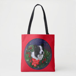 Border Collie Christmas Tasche