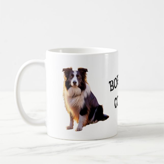 Border Collie Classic Tasse, 11 oz Kaffeetasse (Links)